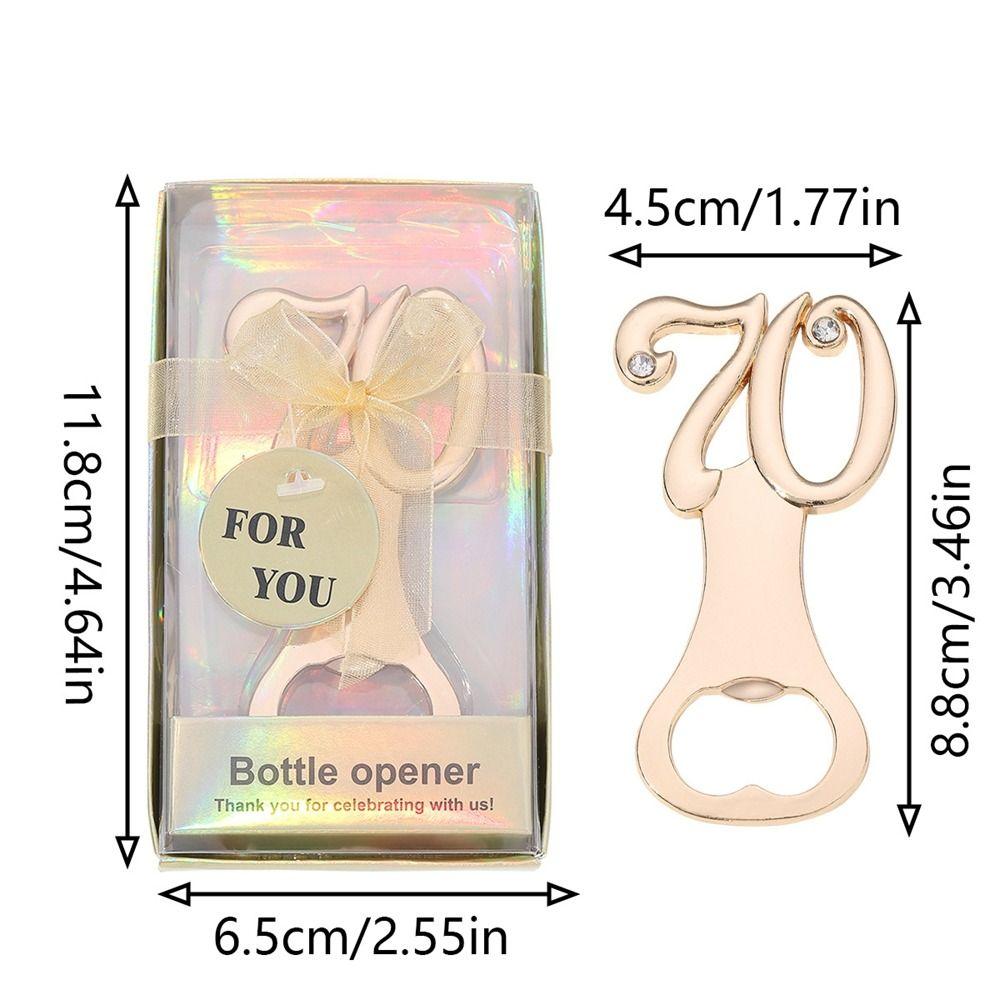 Number Shape Beer Opener Rose Gold Bar Tool New Birthday Bottle Openers Party Supplies