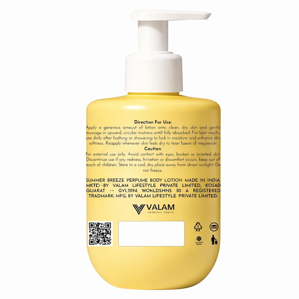 WORLDSHINE Лосьон для тела с ароматом Summer Breeze | Ниацинамид, Масло какао и Кофеин | Фруктово-цветочный стойкий аромат | Глубокое увлажнение, Так