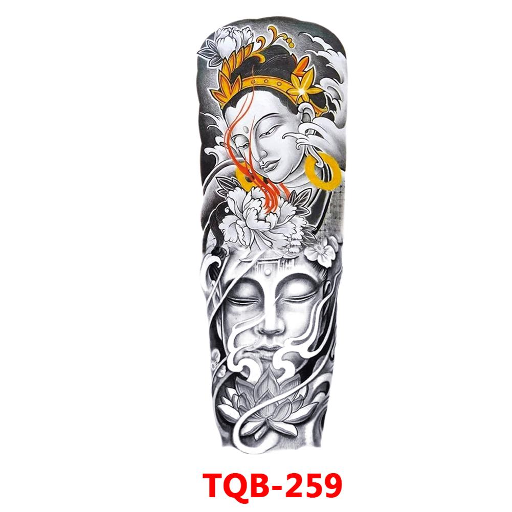 Татуировка с большим рукавом, розой, часами, глазом, водостойкая временная татуировка, наклейка, Лев, Король волков, боди-арт, полная поддельная татуировка для женщин и мужчин