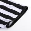 Черно-белая полосатая судейская форма с V-образным вырезом для баскетбола, футбола и волейбола