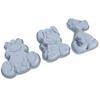 3pcs Cartoon Silicone Baking Mold Dinosaur Hippo Dog Shape Food Grade Non Stick Cute Cake Mold