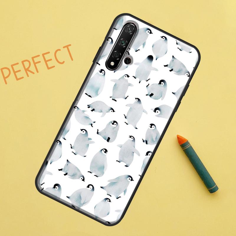 Милый Кавайный Пингвин Для Huawei Nova 8i 12i 11i 12s Y73 Y72 Y61 Y91 Y90 Y70 Y60 9 10 SE P30 P40 Lite P60 Pro Чехол