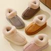 Thickened Fleece Lined Short Snow Boots Men Women's Shoes Autumn Winter Warm Cotton Fur Booties