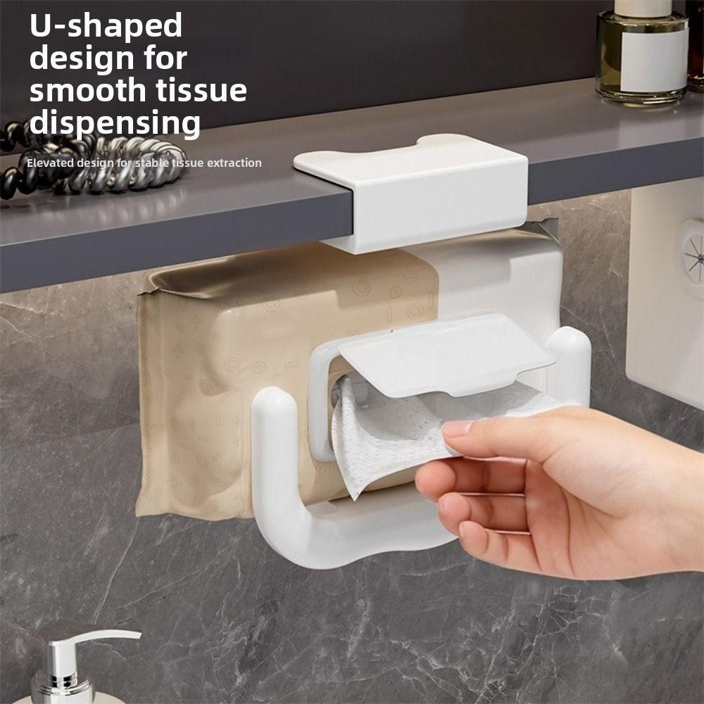 Removable Wet Tissue Storage Rack U-shaped Paper Towel Container Mirror Cabinet