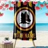 Custom Name Roma Print Beach Towel, Large Soft Quick Dry Towel for Beach Camping Swimming