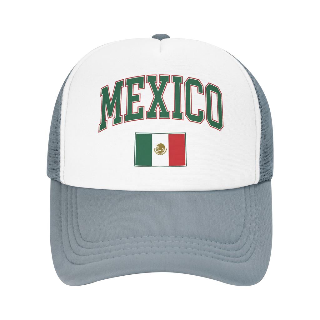 Summer Mesh Sun Hats Mexico Mexican Flag Pride Heritage Spring Baseball Cap Trucker Hat UnisexTeens Sunscreen Baseball Caps