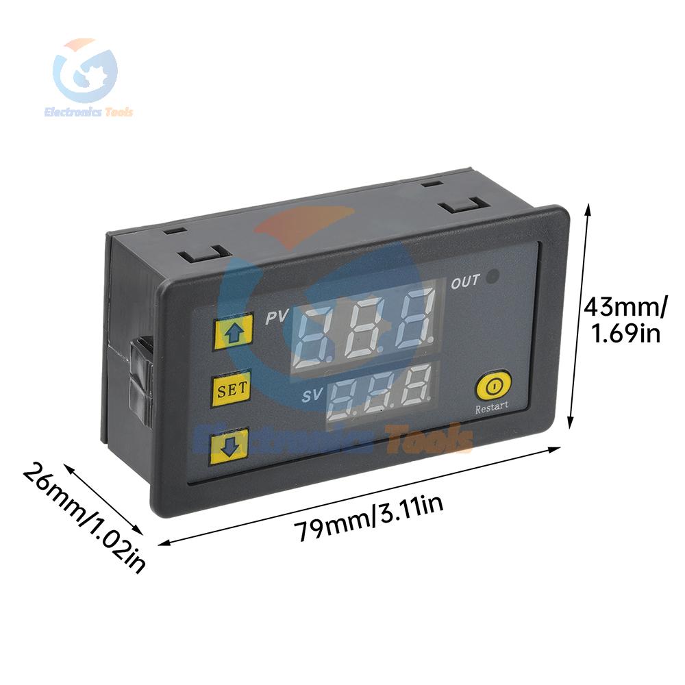 W3230 Мини Цифровой Термостат Контроллер Температуры DC 5V 12V 24V 220V Тип K Терморегулятор Переключатель Управления Нагревом Охлаждением