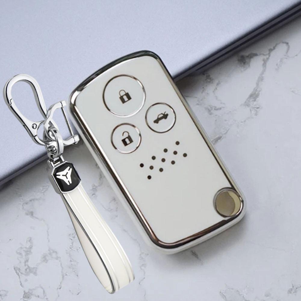 TPU Car Key Fob Case Cover Keychain Protector for Honda CRV Fit Shuttle Freed Spike StepWGN RG1 Spada CRZ Car Key Accessories