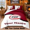 PSV Eindhoven FC Pattern Bedding 3Pcs Set Custom Name, Bed Sheet And Pillowcases For Home Bedroom