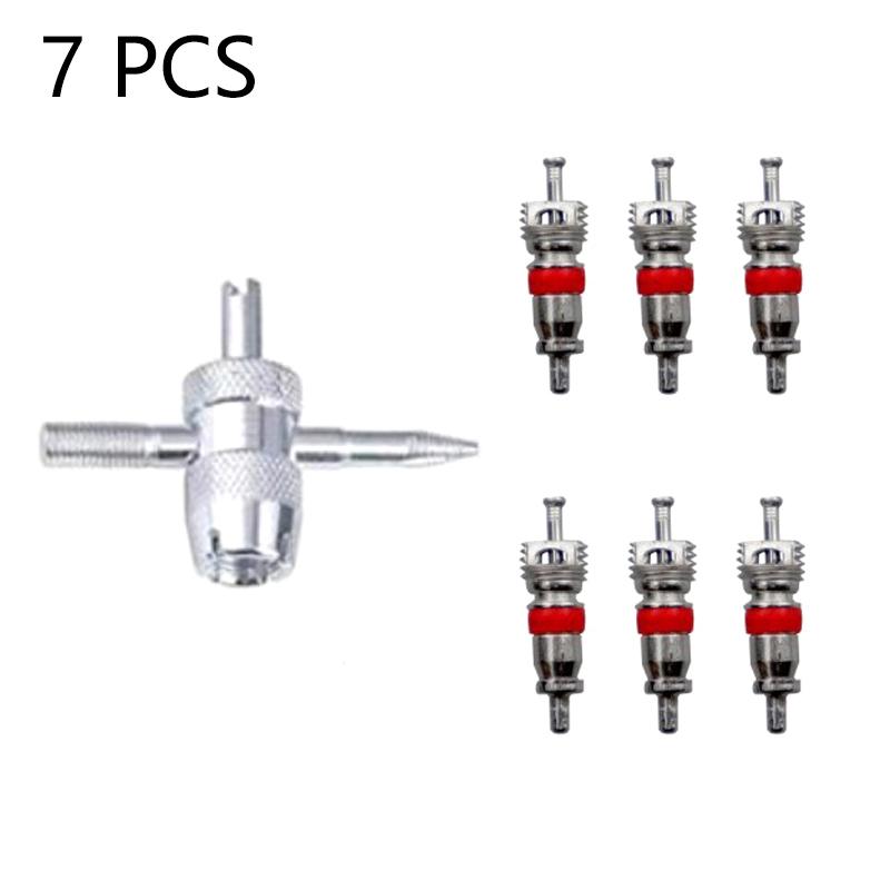 1 Набор Инструменты для снятия сердечника вентиля шины Инструменты для снятия вставки Для колеса автомобиля, велосипеда, мотоцикла Гаечный ключ для сердечника вентиля Отвертка