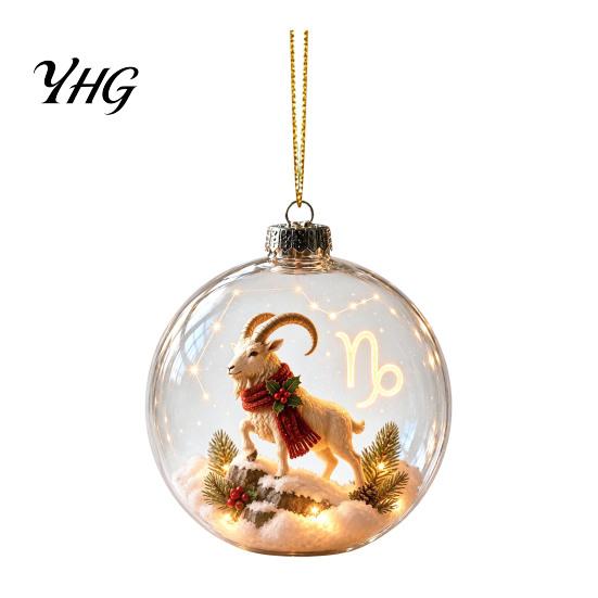 Holiday Decor for Christmas Trees Zodiac Ornament, Twelve Sign Hanging Decoration, 2D Acrylic Thoughtful Gifts Horoscope Pendant Xmas Tree,