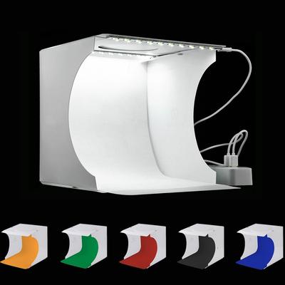 Двойные светодиодные панели, складной портативный фото-видео ящик, освещение для студии, съемочная палатка, комплект диффузного студийного софтбокса, лайтбокс