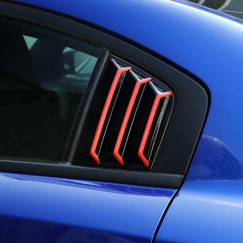 For Dodge Charger 2011 2012 - Rear Window Louver Shutter Cover Side Vent Trim Windshield Decoration Cover Car Accessories