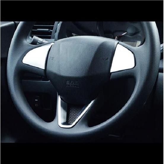 Silver Inner Steering Wheel Decorative Cover Trim For Honda Fit Jazz 2014-2019