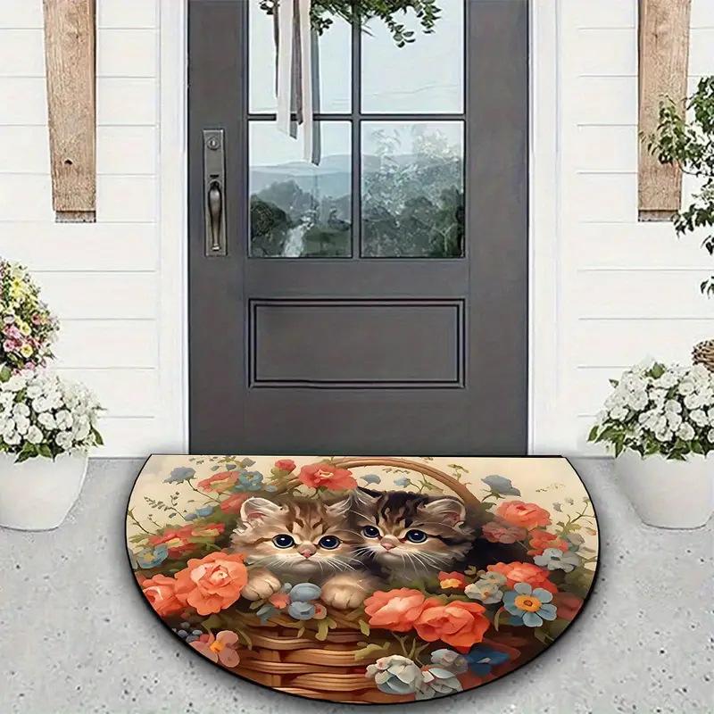 60*90cm Cat Printed Floor MATS, Decorative MATS for Entering and Leaving The House, Anti-slip Foot MATS for Bathrooms and Toilets