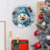 3D Наклейка на стену «Снеговик», самоклеящаяся наклейка для украшения гостиной, спальни и прихожей