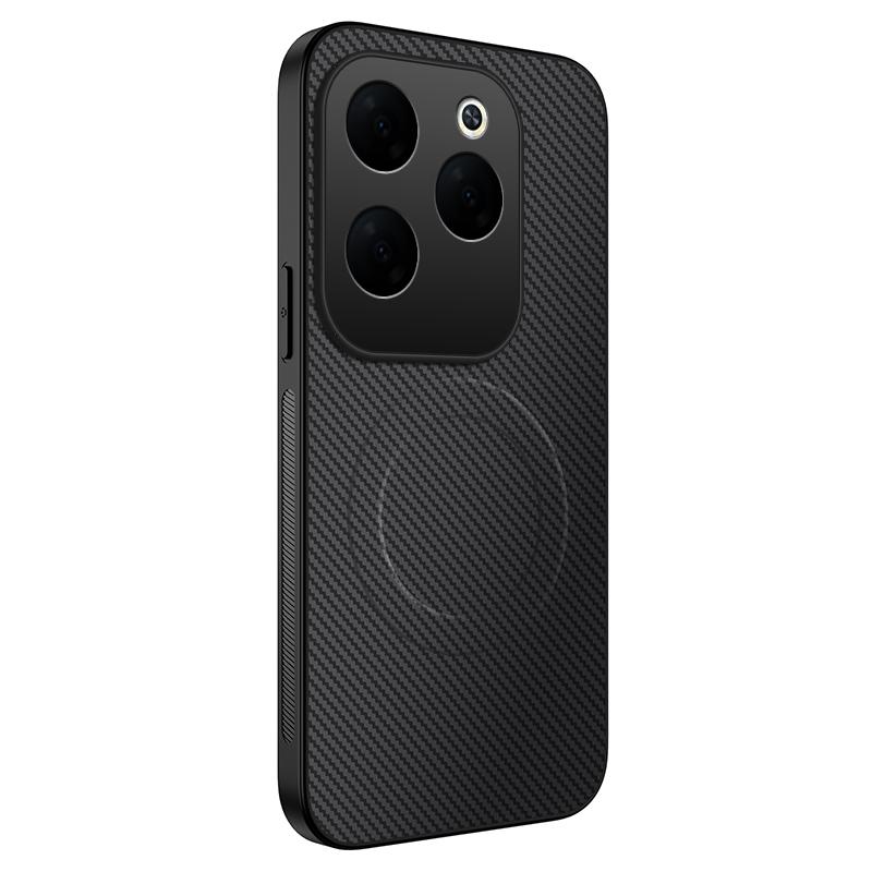 Для Infinix Hot 50 Для Магнитного чехла Magsafe Для Infinix HOT 40 Pro 50 Pro Plus Беспроводная зарядка Ударопрочный чехол из углеволокна