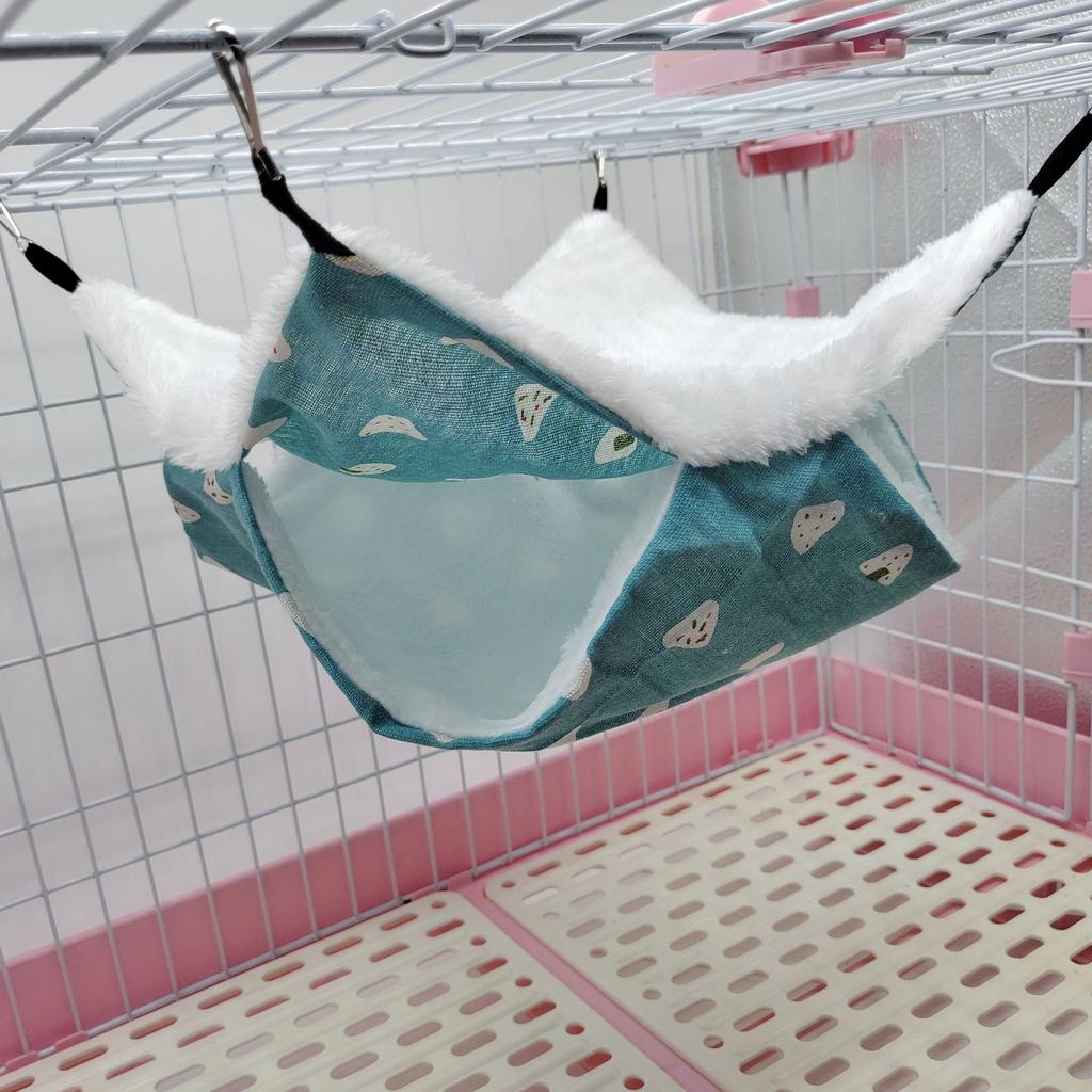 Fashion Plush Double Layer Squirrel Beds Hamster Cage Pet Sleeping Bag Pet Hammock