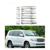 8Pcs Car The Door Handle Covers For Toyota Land Cruiser LC200 FJ200 2008-2018 ABS Chrome Accessories