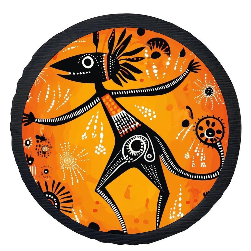 1pc African Tribal Art Themed Tire Cover Wheel Cover, Trendy Universal Wheel Cover Tire Cover Wheel Protection Cover, Suitable F