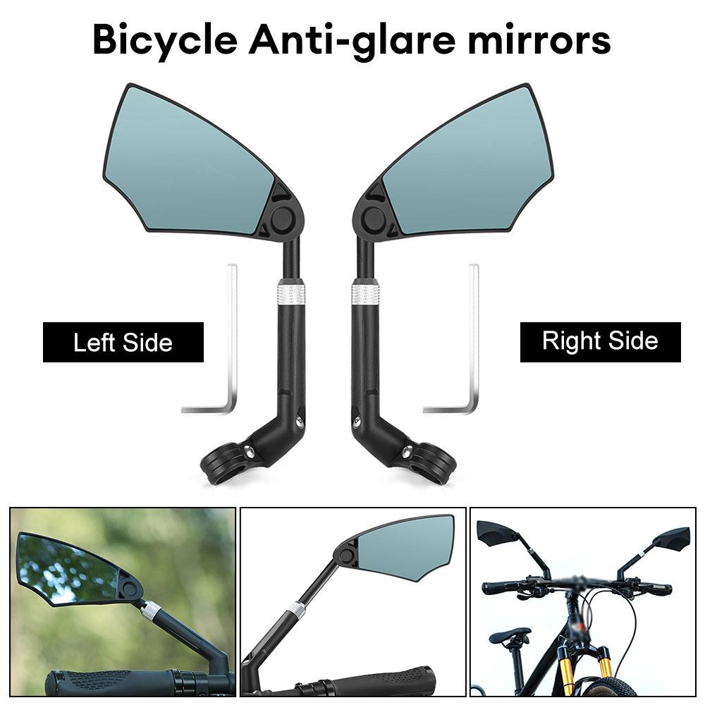 Bicycle Rearview Mirror Outdoor Cycling Anti-glare Mirror 360 Degree Adjustable Handlebar Rear View Mirror Universal Bike Mirror