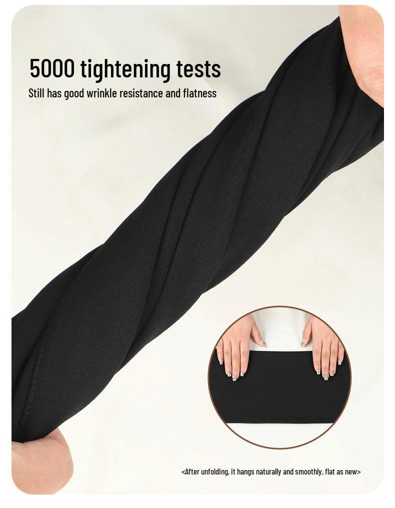 Women's Winter Velvet Cigarette Pants - High Waist, Slim Fit, Elastic, Thickened, Nine-Point Straight-Leg Jeans for Autumn and Winter 2025.