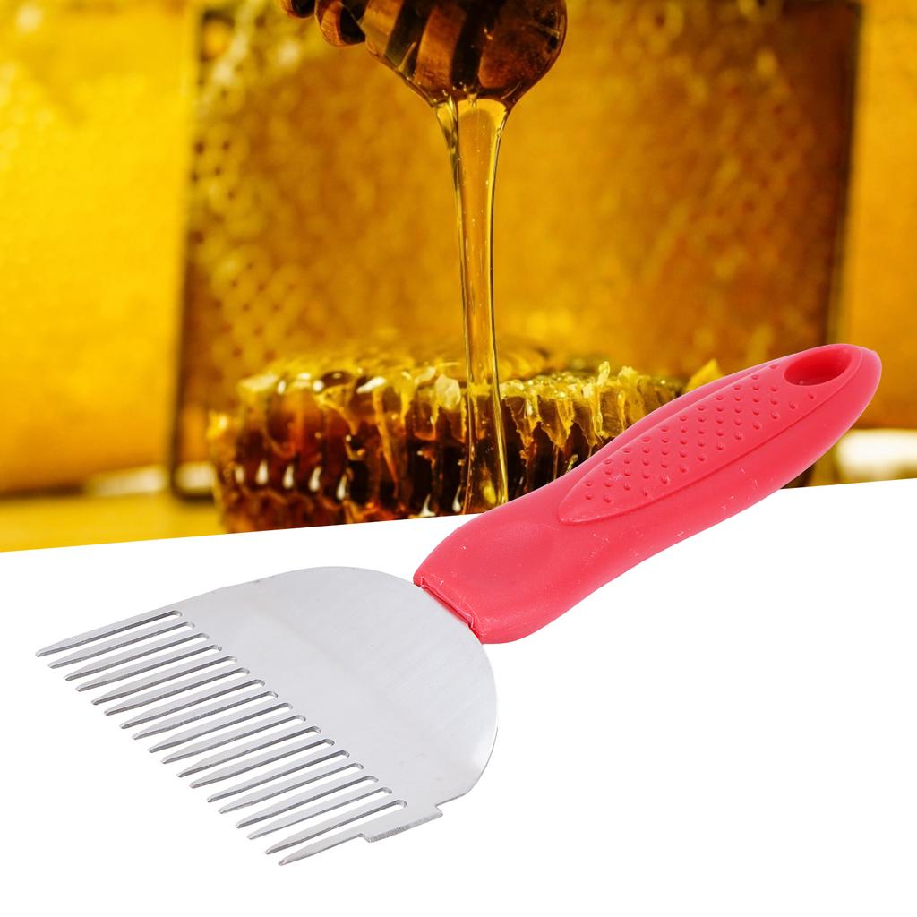 18 зубцов из нержавеющей стали, вилка для открывания крышек, принадлежности для улья, инструмент для пчеловодства с пластиковой ручкой