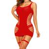 Babydoll Lingerie for Women Chemise - Fishnet Bodysuit Womens Sleepwear with Stocking Sexy Dress Bodystocking One Size