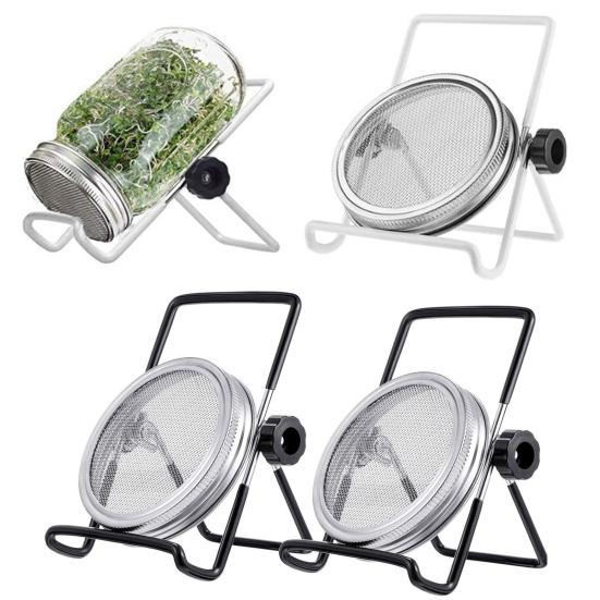 Helpful Stable Adapted Germinator Stand Mason Jar Sprouting Holder Gardening Use