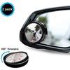 2Pcs 360° Rotatable Blind Spot Mirror for Car HD Crystal Glass Wide Angle Wing Mirror Waterproof Durable Traffic Safety