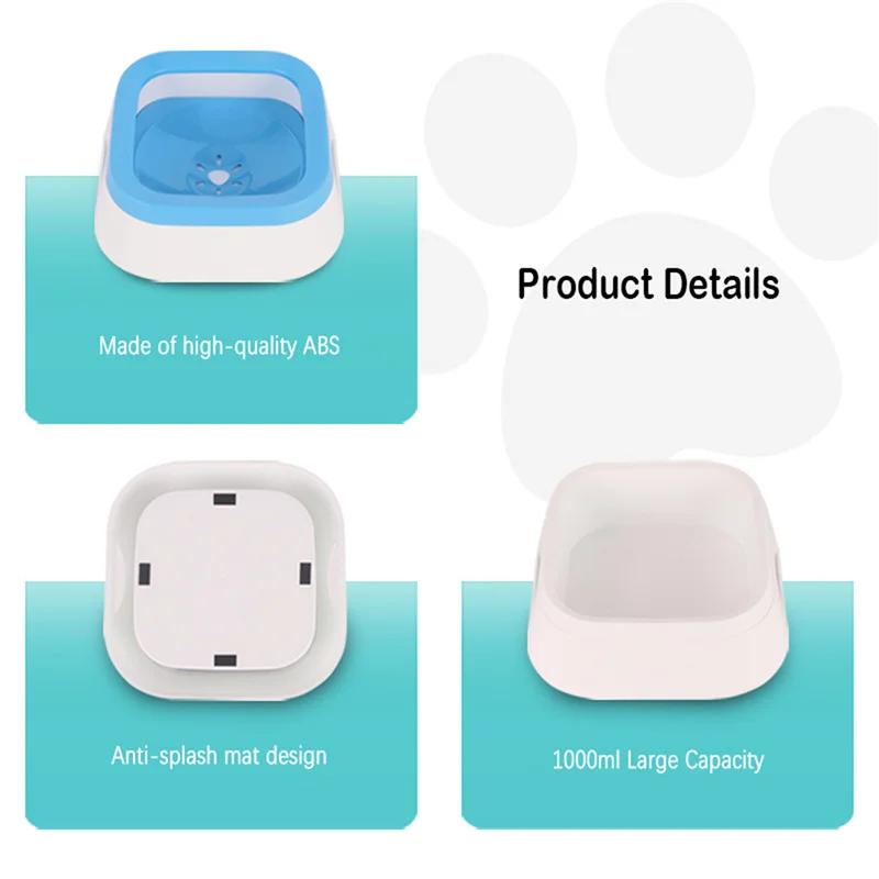 Миска для воды для питомца в поездке, плавающая миска для воды, миска для машины, защита от брызг, защита от опрокидывания, поилка для собак не мочит рот, миска, диспенсер для воды для кошек