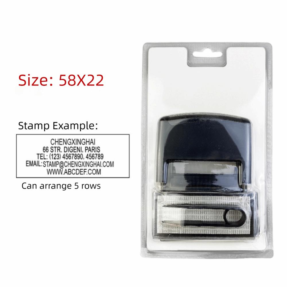 Automatic Ink Return DIY Stamp Kit Plastic Monogram Printing Stamp  for Accounting Work