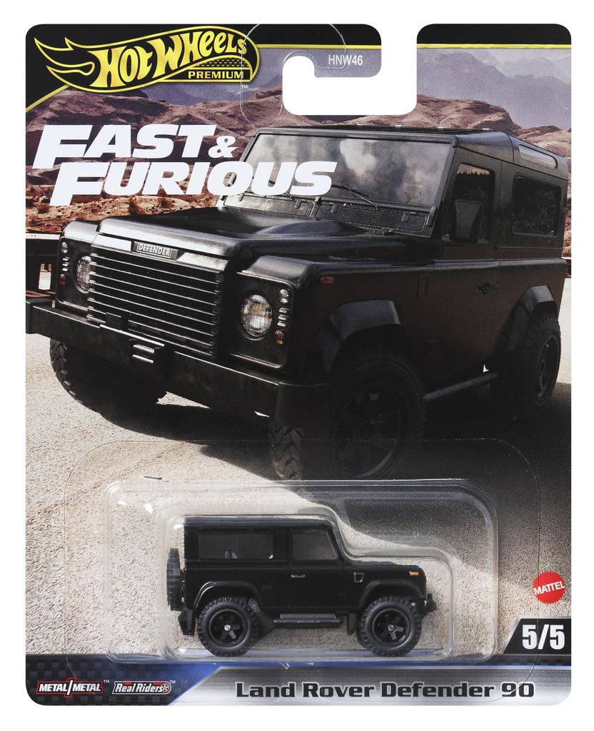 Hot Wheels Форсаж Land Rover Defender 90 игрушечный мини-автомобиль для детей от 3 лет и старше черный HYP74 -