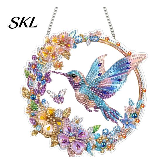 Bedroom Wall Decoration Kit DIY Rhinestone Door Sign Kit, Halloween Pumpkin Flower Animal Pattern Art Ornament Sign, Handmade Hanging