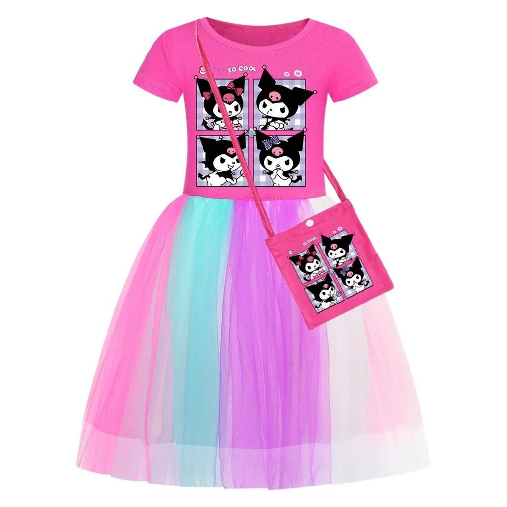 Детское платье принцессы летнее аниме мультяшное детское для девочек кружевное сетчатое платье платья для дня рождения ребенка подарки