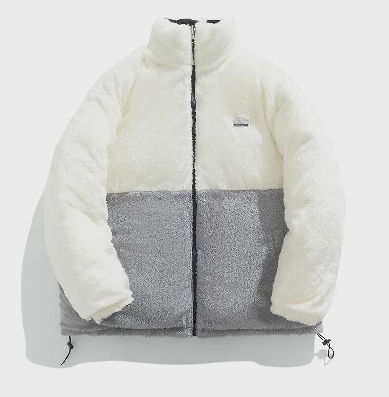 Куртка унисекс из овчины и хлопка: Стильный, двухсторонний, мягкий и толстый для зимы