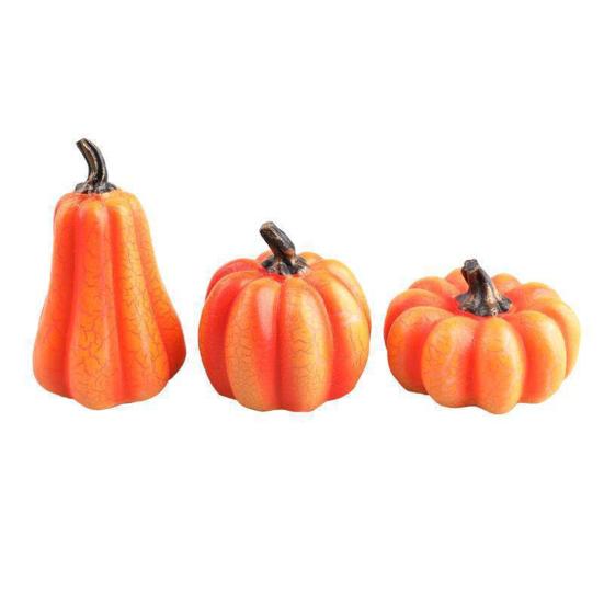 Треснувшая тыква Фигурка Хэллоуин Светящаяся тыква Скульптура Смола Осень День благодарения