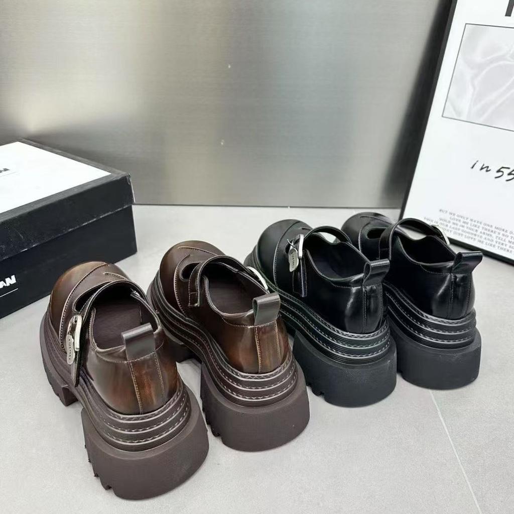 Нишевый дизайн, туфли на толстой подошве, новые туфли на среднем каблуке, высокого класса, Marfried Street, высокая ценность, Lizhen, туфли с неглубоким вырезом