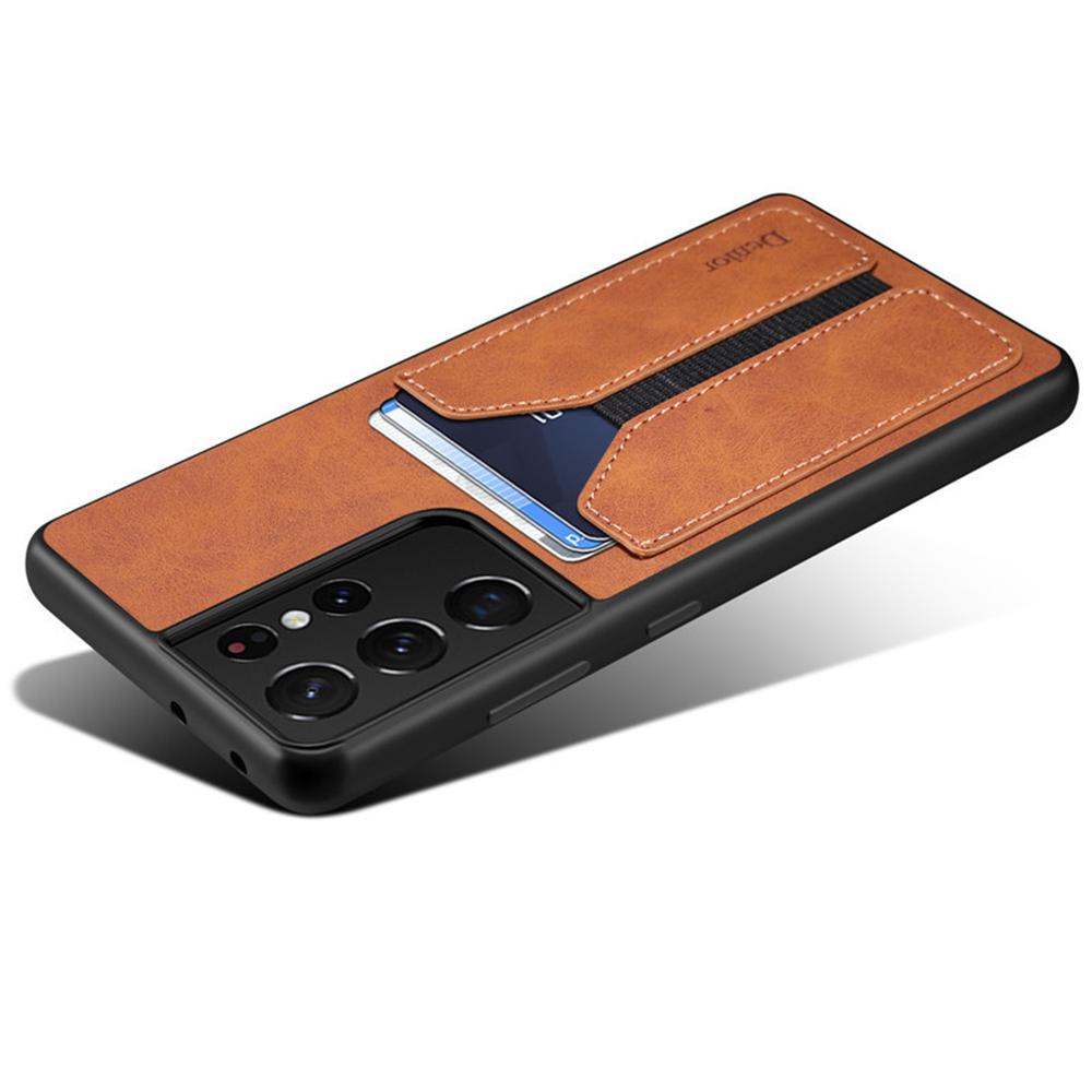 Роскошный чехол из мягкой кожи для телефона Samsung Galaxy S24 S23 FE S22 S21 S20 Ultra Plus S10 Note 20 Note 9 A05S с карманом для карт