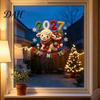 Static Window Clings Happy New Year Cling, 2027 Crochet Sheep Snowflake Glass Decals Glas Sticker, Reusable Christmas Holiday Decoration Decal