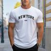 New Summer Men's Fashion T-shirt Personality Versatile Printed Men's T-shirt Top