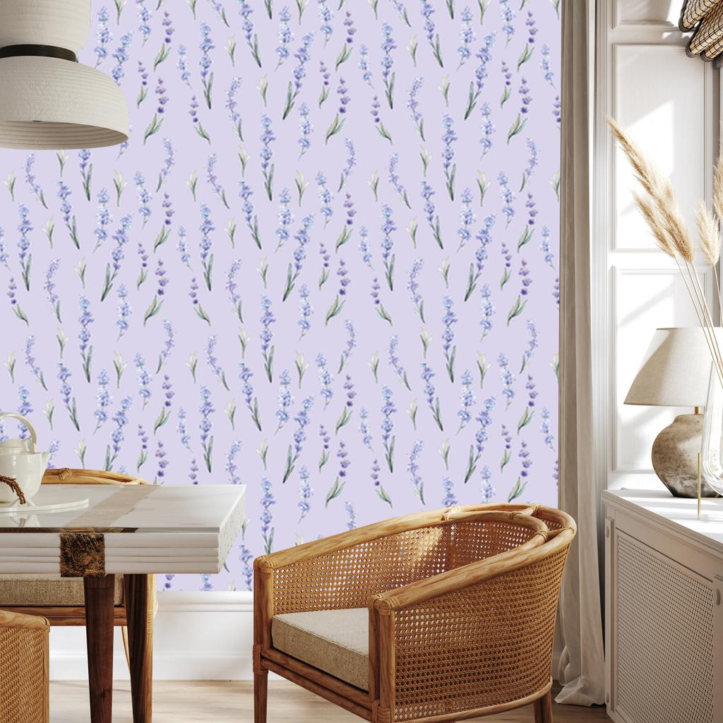 Lavender Nature Wallpaper for Living Room and Bedroom 50x1000