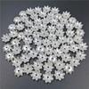50/100Pcs For Jewelry Making DIY Accessories White Petal Acrylic ABS Imitation Pearl Leaves Beads Pendants Necklace Bracelet Earring Handmade Material