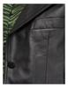 Black Leather Blazer Women Pure Lambskin Cropped Jacket Handmade New Fashionable