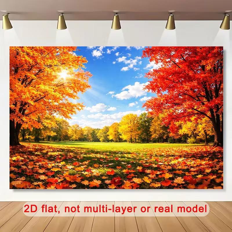2D яркий осенний кленовый парк фон для фотосъемки