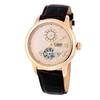 [Ticento]Open Heart Dual Time Автоматические кожаные часы TS50041RGW_DUAL, Корейские роскошные часы