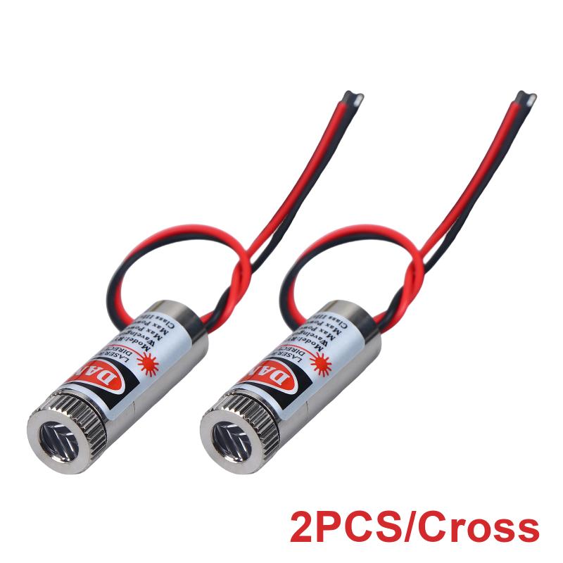 1/2/3 PCS 650nm 5mW 5V Laser Diode Module - Red Point/Line/Cross Copper Head Laser Pointer for Alignment