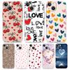 Чехол для телефона iPhone 17 Air Cases iPhone 16 15 12 13 14 Pro Max SE 7 8 Plus iPhone11 Прозрачный Мягкий Чехол Сердце