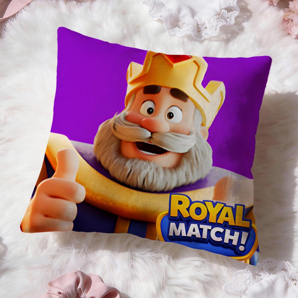 Игровой чехол на подушку Royal Match Премиум-комфорт Двусторонний чехол для подушки - Дизайн «Два в одном» для любой комнаты и салона автомобиля
