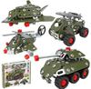 Конструктор металлический Technok 4в1 Военные машины, 430 деталей